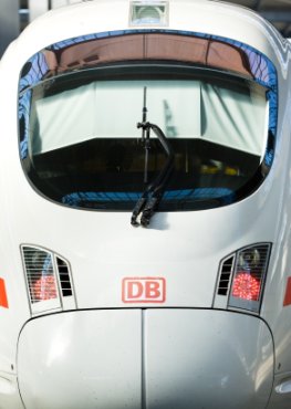 Ausgefallener ICE der deutschen Bahn